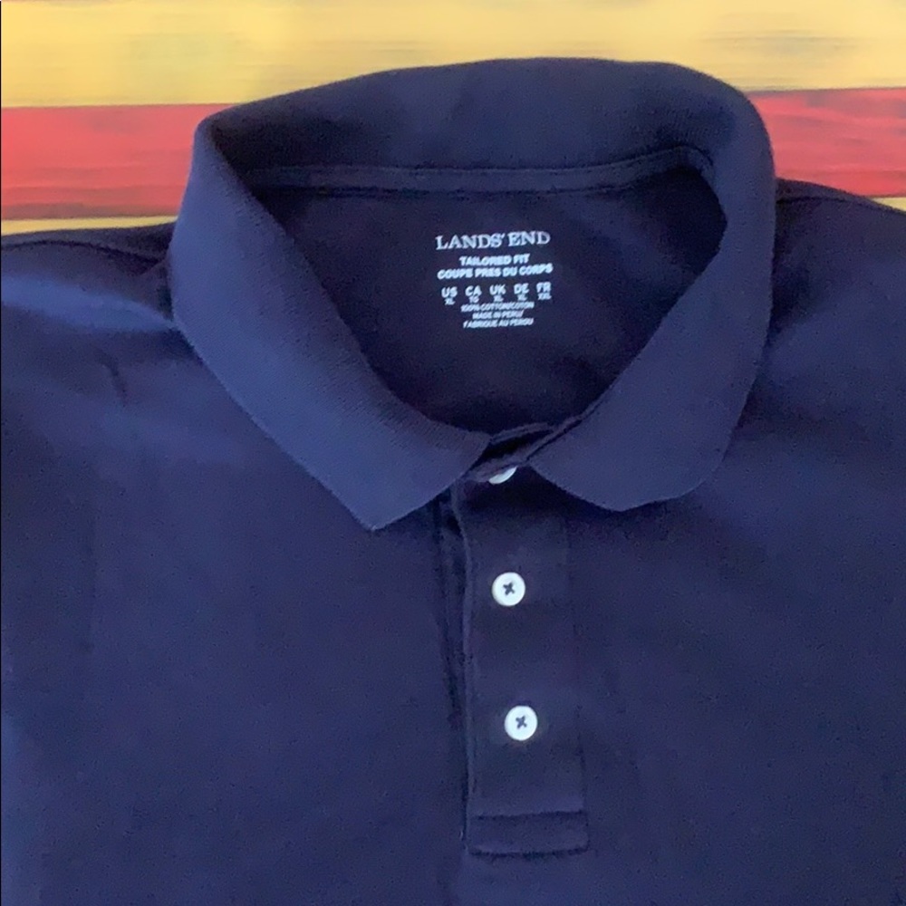 Lands’End Tailored Fit 3 Button colored Polo shirt